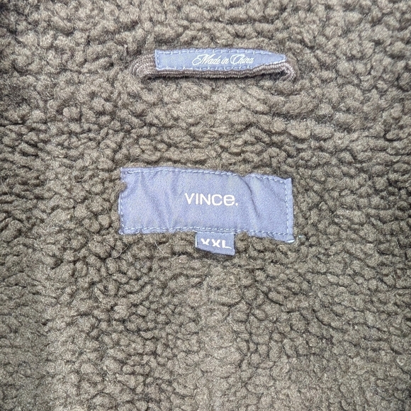 Vince Jacket Mens XXL Green Corduroy Barn Chore Sherpa Fleece Lined Button Up - Picture 4 of 9
